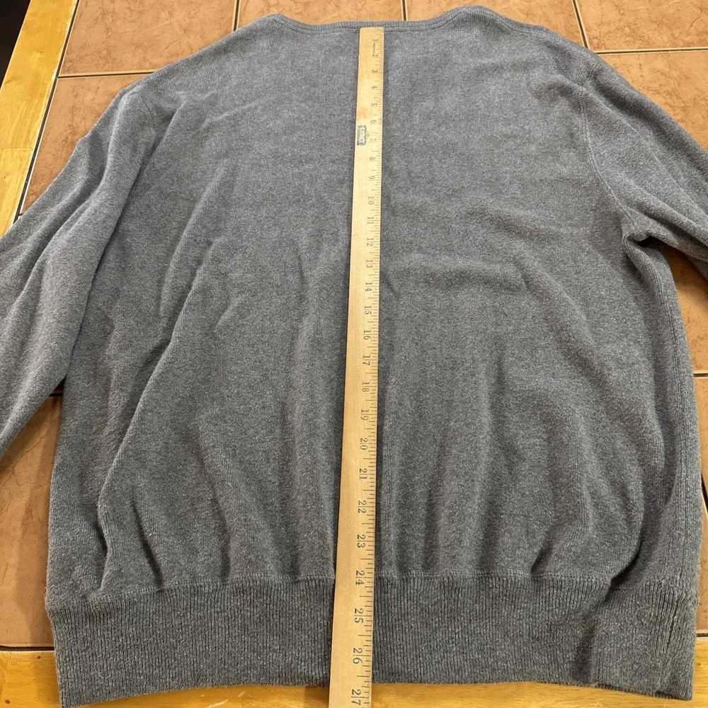 VTG Polo Ralph Lauren Mens Gray Crewneck Sweatshirt Red Pony Logo‎ Size Large